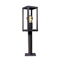 Luminaire en forme de borne KARO angulaire E27 IP44, noir mat gradable