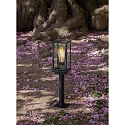 Lutec Luminaire en forme de borne KARO angulaire E27 IP44, noir mat gradable Lutec Luminaire en forme de borne KARO angulaire E27 IP44, noir mat gradable