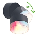 Lutec Outdoor LED Wand-/Deckenleuchte DROPSI, IP44, 8.6W RGB + 2700-6500K 690lm, drehbar, Bluetooth dimmbar, anthrazit Lutec Outdoor LED Wand-/Deckenleuchte DROPSI, IP44, 8.6W RGB + 2700-6500K 690lm, drehbar, Bluetooth dimmbar, anthrazit