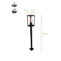 Lutec Luminaire d'allées KARO angulaire E27 IP44, noir mat gradable Lutec Luminaire d'allées KARO angulaire E27 IP44, noir mat gradable