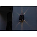 Lutec outdoor wall luminaire GEMINI BEAMS UP&DOWN 2 flames IP54, black matt