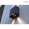 Lutec Applique da esterno GEMINI BEAMS angolare, regolabile, diretto / indiretto IP54, antracite 