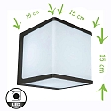 Lutec outdoor wall luminaire DOBLO 1 flame IP54, anthracite