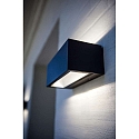 Lutec outdoor wall luminaire GEMINI UP&DOWN 2 flames IP54, black matt