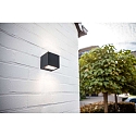 Lutec outdoor wall luminaire GEMINI UP&DOWN 2 flames IP54, black matt