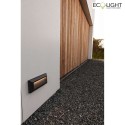 Lutec LED Wandleuchte HELENA, 1-flammig, mit Diffusor und Downlight, 10,5W, 400lm, 4000K, anthrazit