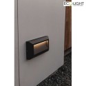 Lutec LED Wandleuchte HELENA, 1-flammig, mit Diffusor und Downlight, 10,5W, 400lm, 4000K, anthrazit