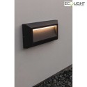 Lutec LED Wandleuchte HELENA, 1-flammig, mit Diffusor und Downlight, 10,5W, 400lm, 4000K, anthrazit