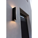 Lutec outdoor wall luminaire LEO UP&DOWN 2 flames IP54, black matt