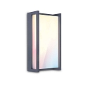 LED Auenwandleuchte QUBO, IP54, 16W RGB + 2700-6500K 1000lm, Bluetooth MESH, dimmbar, anthrazit / opal
