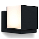 Lutec LED Wandleuchte CUBA, 1-flammig, einzelner drehbarer Lichtwürfel, 12W, 550lm, 3000K, IP54, schwarz matt Lutec LED Wandleuchte CUBA, 1-flammig, einzelner drehbarer Lichtwürfel, 12W, 550lm, 3000K, IP54, schwarz matt