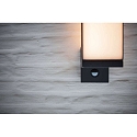 Lutec LED Wandleuchte CUBA, drehbar, an zwei Seiten beleuchtet, mit Bewegungsmelder, 13W, 1000lm, 3000K, IP54, anthrazit