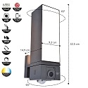 Lutec LED Kameraleuchte CUBA, 17,3W, 2700-6500K, 1000lm, IP44, mit PIR Motion Sensor, App Control, verstellbarer Kopf, anthrazit