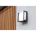 Lutec Applique da esterno QUBO 1-Lampadina IP54, antracite