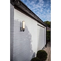 Lutec outdoor wall luminaire LEDA with sensor IP44, nickel