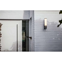 Lutec outdoor wall luminaire LEDA with sensor IP44, nickel