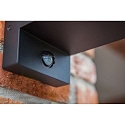 Lutec Wandleuchte FLAIR, 1-flammig, mit Bewegungssensor, E27, max. 40W, IP44, anthrazit