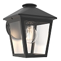 outdoor wall luminaire ZAGO square E27 IP44, black matt dimmable
