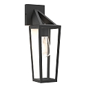 Luminaire mural d’extérieur PINE angulaire, langue E27 IP44, noir mat gradable