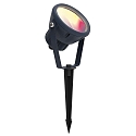 Lutec LED Erdspie-Strahler MINI-LETO, IP65, 7.5W RGB + 2700-6500K 400lm 100, Bluetooth MESH, 150cm Steckerkabel, anthrazit