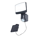 Lutec LED Solar-Wandleuchte SUNSHINE, Bewegungssensor mit Kabel, 7.5W 5000K 500lm, Akku 3.7V 2200mAh, anthrazit