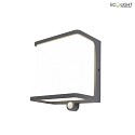 solar wall luminaire DOBLO with motion detector IP54, anthracite 