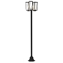 Luminaire d'allées PINE 3 flammes, angulaire, langue E27 IP44, noir mat gradable