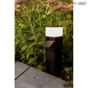 Lutec Luminaire d'allées MAINS 2 voies, avec prise de courant IP44, noir  gradable