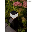 Lutec Luminaire d'allées MAINS 2 voies, avec prise de courant IP44, noir  gradable