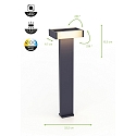 Lutec path light CONROY 2-fold, square, long, adjustable IP44, anthracite  Lutec path light CONROY 2-fold, square, long, adjustable IP44, anthracite