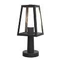 Luminaire en forme de borne FIA  1 flamme, angulaire E27 IP44, noir mat gradable