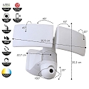 Lutec LED Kameraleuchte LIBRA, 36W, 2700-6500K, 3400lm, IP44, mit Kamera & Bewegungsmelder, wei