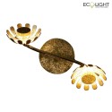 ECO-Light LED Wand-/Deckenspot BLOOM-SPOT, 2-flammig, 2*5W, 600lm, 3000K, IP20, metall/gold