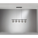 Luci a sospesione NEPTUN 5-Lampadine G9 IP20, colori del fumo, nero 