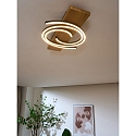 ECO-Light Luminaire de plafond RIFIA LED IP20, bois, noir 