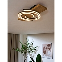 ECO-Light Luminaire de plafond RIFIA LED IP20, bois, noir 