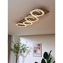 ECO-Light Plafoniera RIFIA LED IP20, legno, nero 