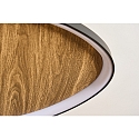 Luminaire de plafond BEZI LED IP20, bois, noir 