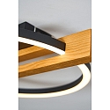 ECO-Light Plafoniera TOVAK LED IP20, legno, nero 