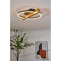 ECO-Light Plafoniera TOVAK LED IP20, legno, nero 