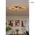 ECO-Light ceiling luminaire TOVAK LED IP20, wood, black 