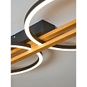 ECO-Light Plafoniera TOVAK LED IP20, legno, nero dimmerabile