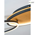 ECO-Light Plafoniera KIRU LED IP20, legno, nero 