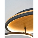 ECO-Light Plafoniera KIRU LED IP20, legno, nero dimmerabile