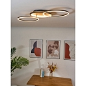 ECO-Light Plafoniera KIRU LED IP20, legno, nero dimmerabile