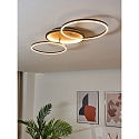 ECO-Light Plafoniera KIRU LED IP20, legno, nero dimmerabile