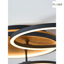 ECO-Light Plafoniera KIRU LED IP20, legno, nero dimmerabile