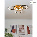 ECO-Light Plafoniera KIRU LED IP20, legno, nero dimmerabile