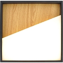 Plafoniera VISTA LED IP20, legno, nero dimmerabile