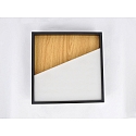 ECO-Light Plafoniera VISTA LED IP20, legno, nero dimmerabile